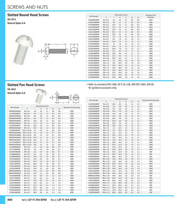 5 0 Essentra Components ZA - Essentra Components Catalogue ZA - Page 800-801